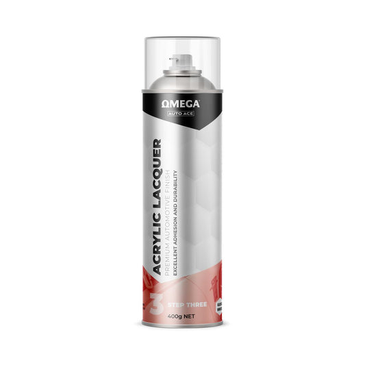Omega Premium Acrylic Lacquer Gloss Finish White 400g AA-ALGW400G