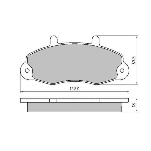RDA GP Max Brake Pad Set Front RDB1340SM