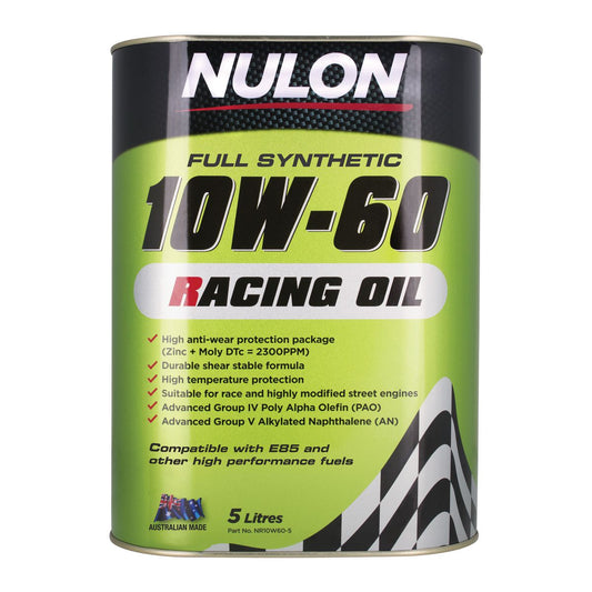 Nulon Racing Oil Full Synthetic 10W-60 5L NR10W60-5