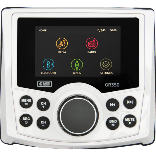 GME Marine Stereo White Bluetooth AM/FM GR350BTW