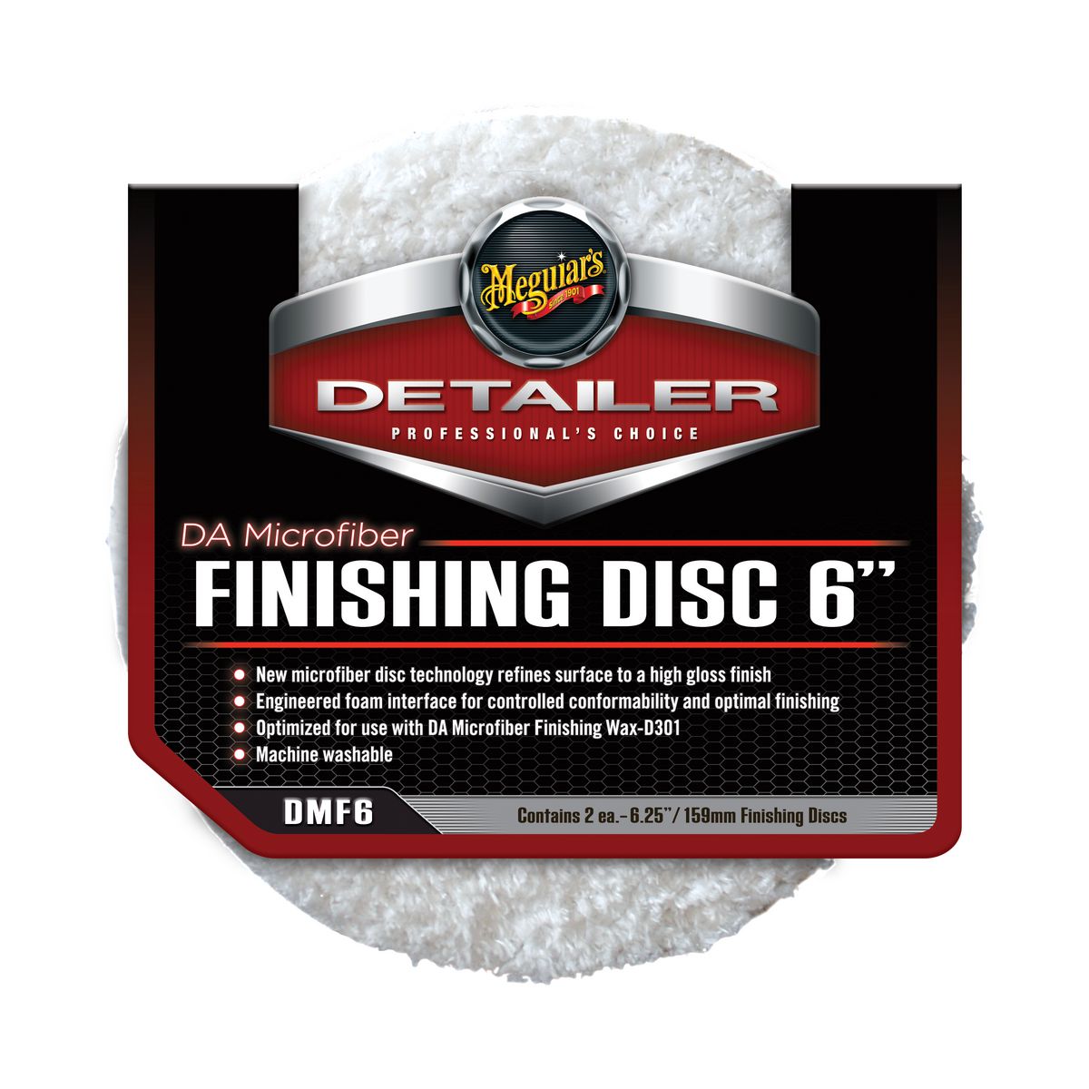 Meguiars DA Microfibre Finishing Disc 6.25inch 159mm DMF6