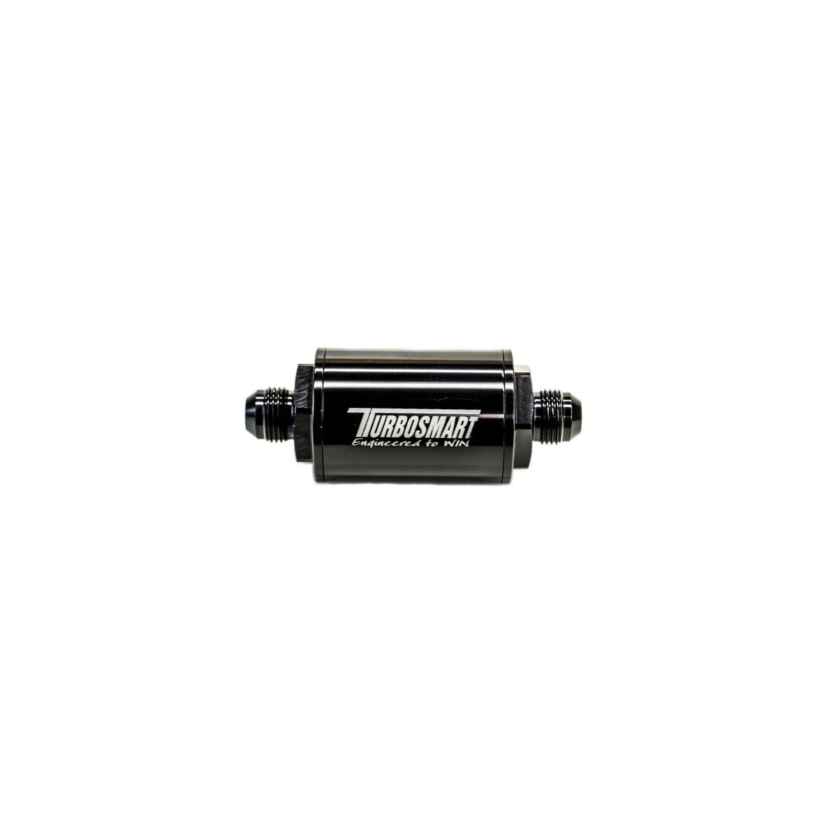 Turbosmart Turbosmart Billet Inline Fuel Filter 1.75x3.825"" -8 AN Male (Black)