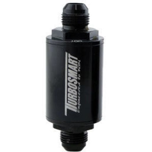 Turbosmart Turbosmart Billet Inline Fuel Filter 1.75x3.825"" -10 AN Male (Black)