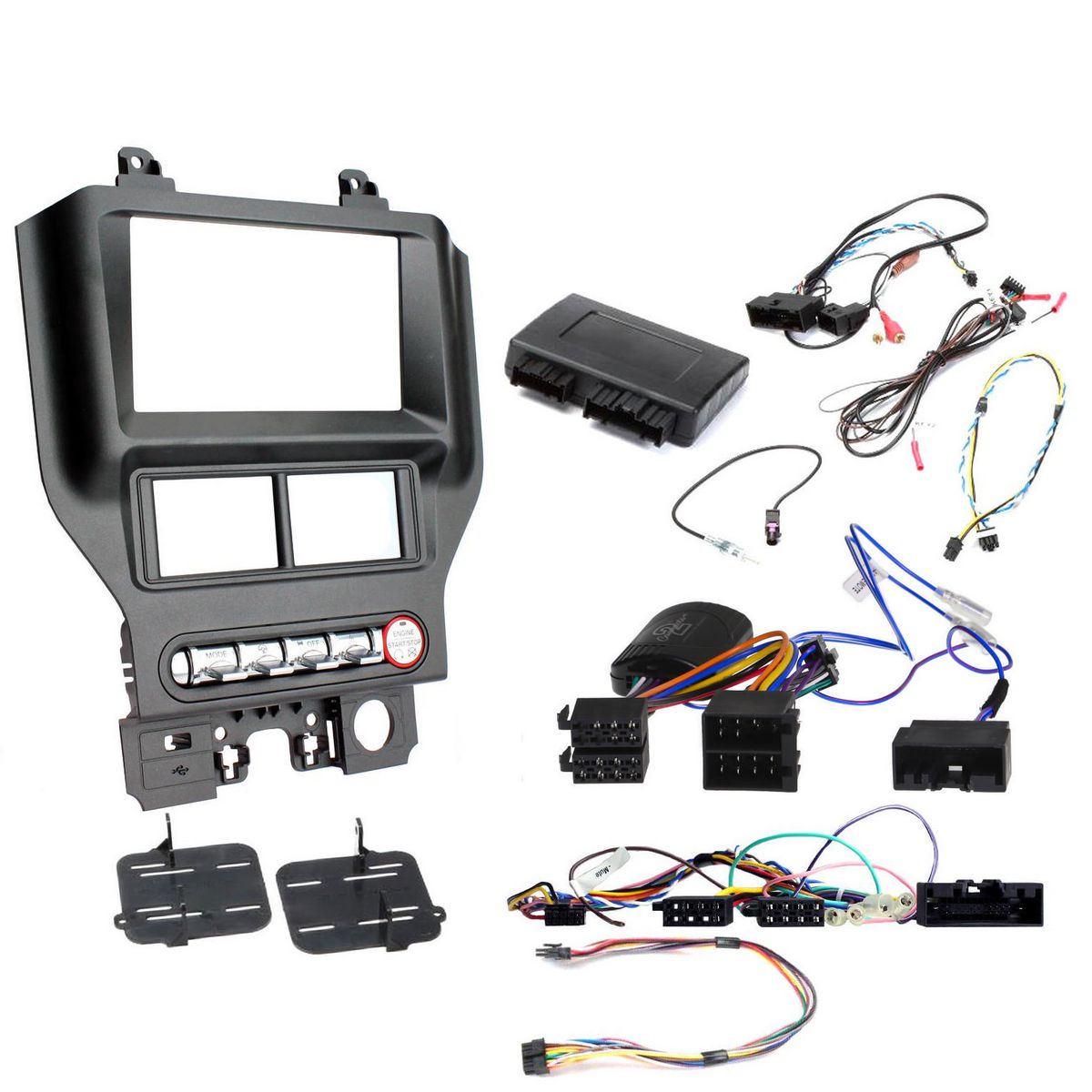 Aerpro Double Din Headunit Installation Kit Gunmetal Grey fits Ford Mustang FP8419K