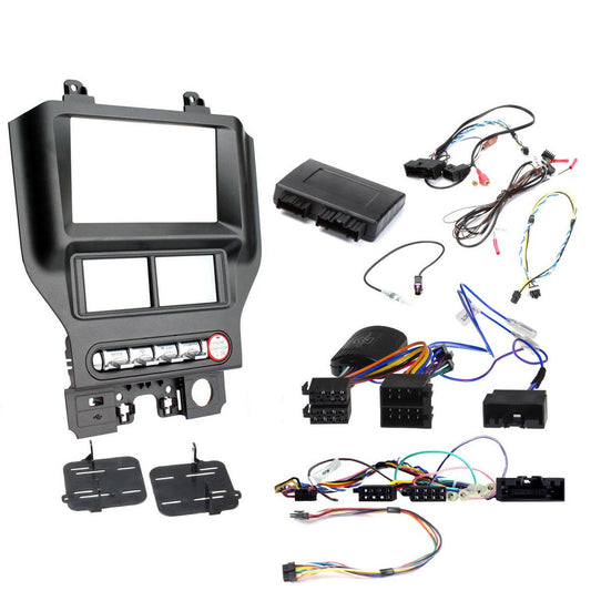 Aerpro Double Din Headunit Installation Kit Gunmetal Grey fits Ford Mustang FP8419K
