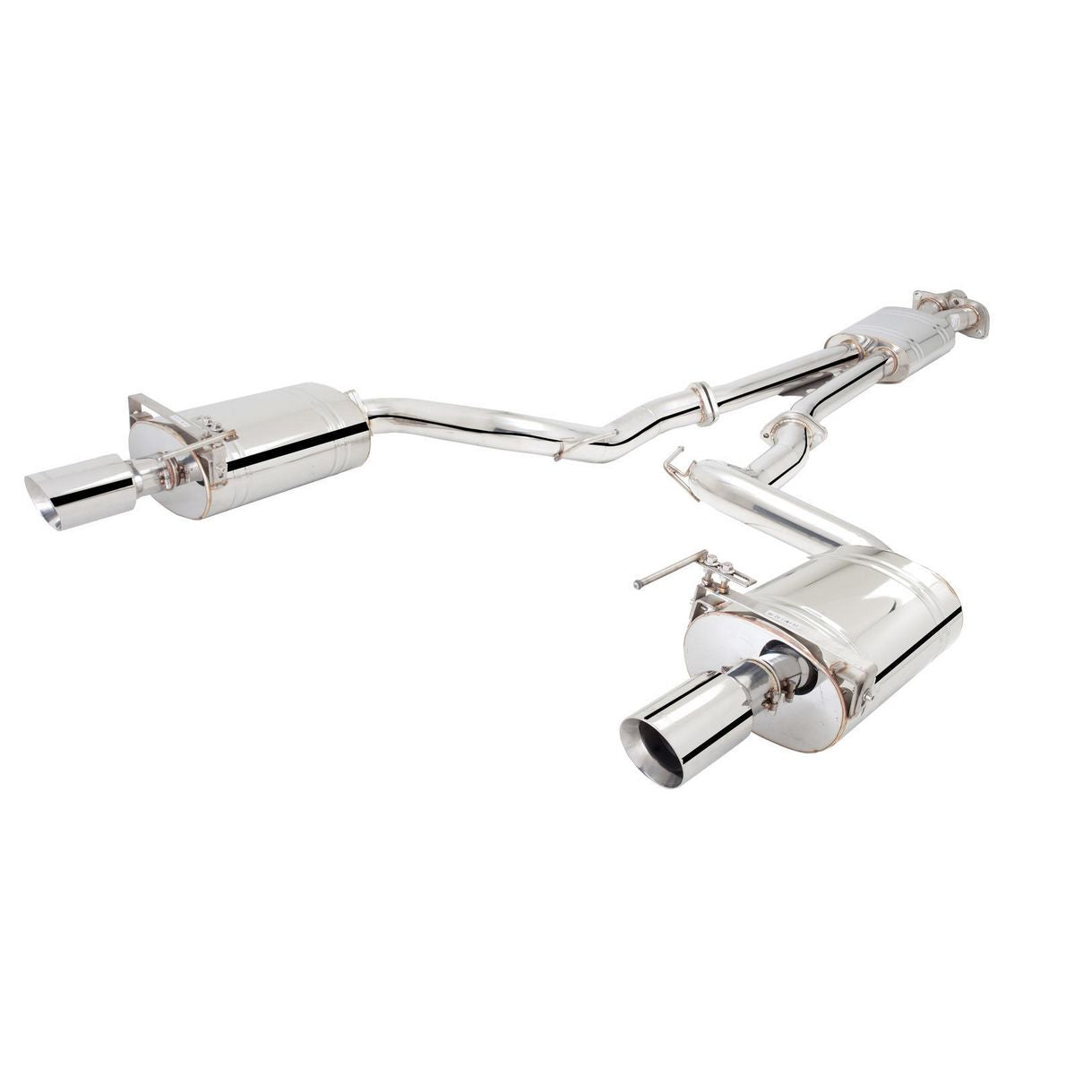 XFORCE Cat Back System SS Twin 2.5"" fits Ford Mustang 2.3L 15-20