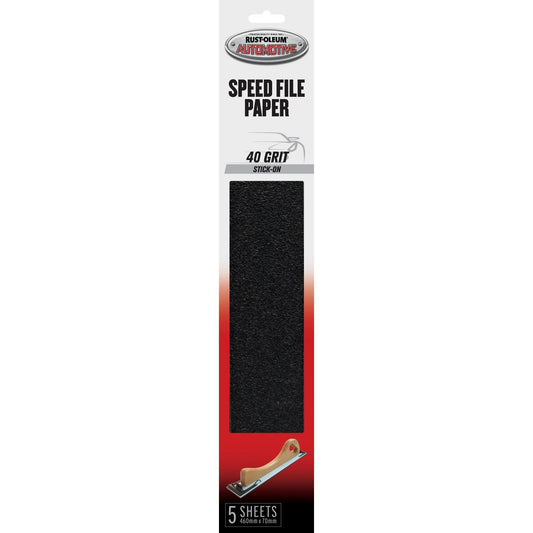 Rust-Oleum Speed File Paper 40 Grit 5 Pack 367647