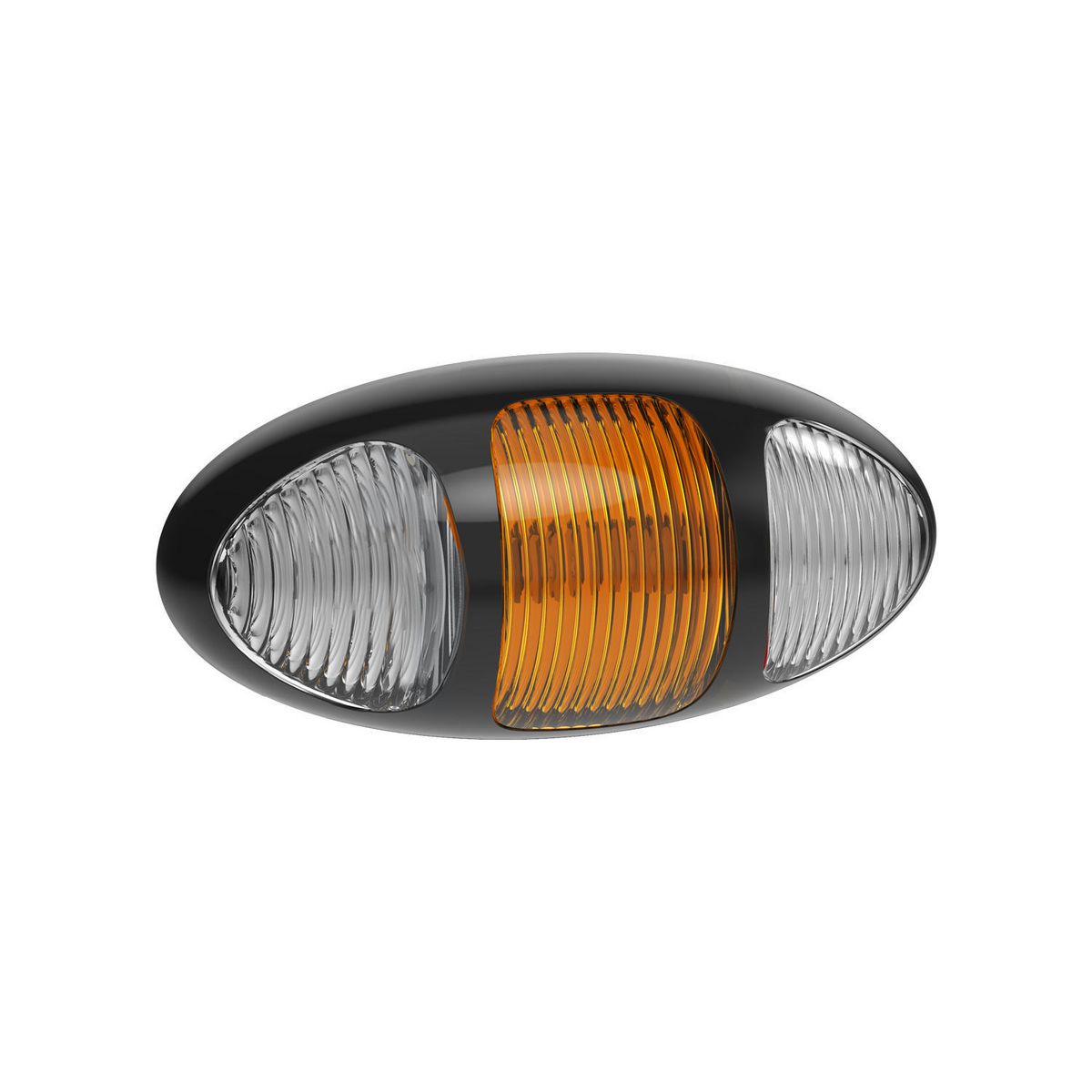 LED Autolamps Twin Function Front Marker with Supplementary Front Indicator and Black Bezel 97x45x28mm 12-24V 97WIMB