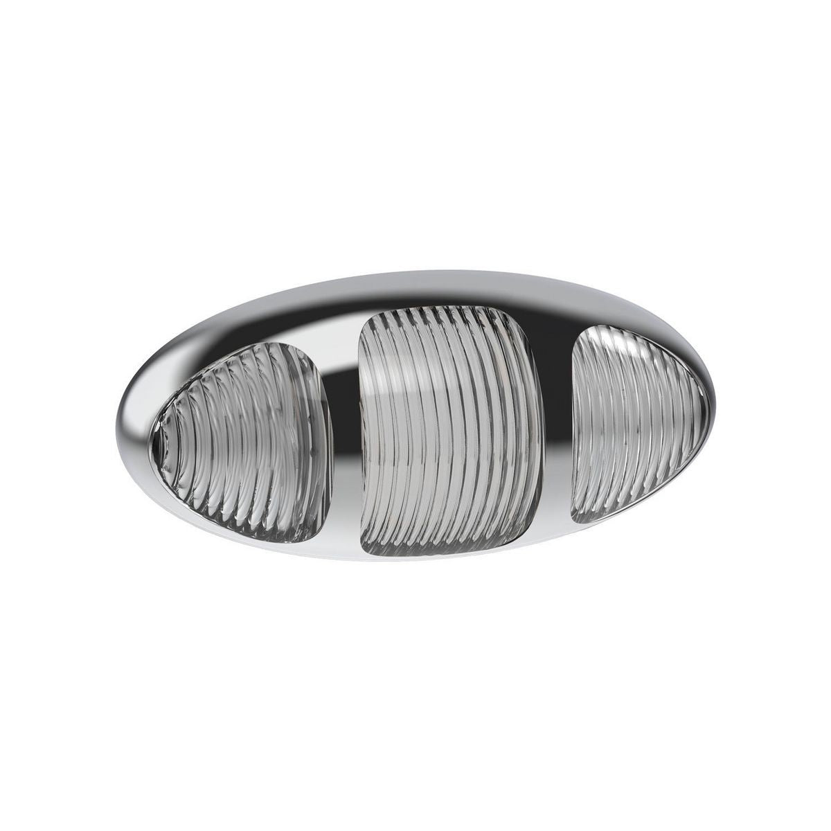LED Autolamps Twin Function Rear Marker with Supplementary Rear Indicator and Chrome Bezel 97x45x28mm 12-24V 97CRIMB