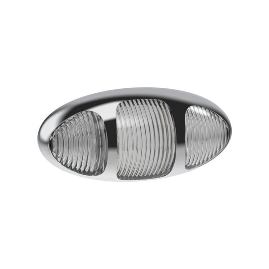 LED Autolamps Twin Function Front Marker with Supplementary Front Indicator and Chrome Bezel 97x45x28mm 12-24V 97CWIMB