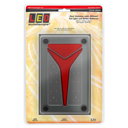 LED Autolamps Indicator Lamp with Diffused Tail Function Clear Lens 12-24V 595CAM