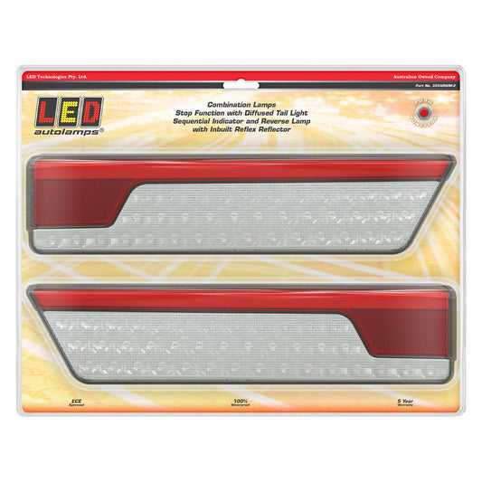 LED Autolamps 	Chrome, Twin Blister Led Light 355ARWM-2