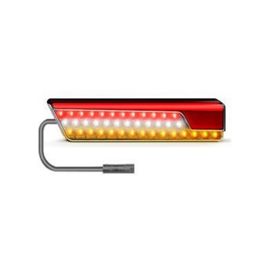 LED Autolamps Rear Combination LHS Tail Light With Sequential Indicator, Black 355BARWMRBCSB