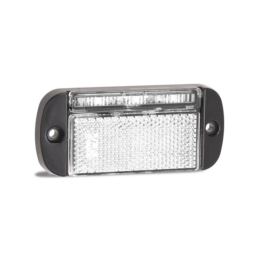 LED Autolamps Front Marker with Reflector White 100 x 44mm 12-24V 44WMEB