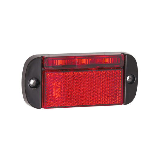 LED Autolamps Rear Marker with Reflector Red 100 x 44mm 12-24V 44RMEB