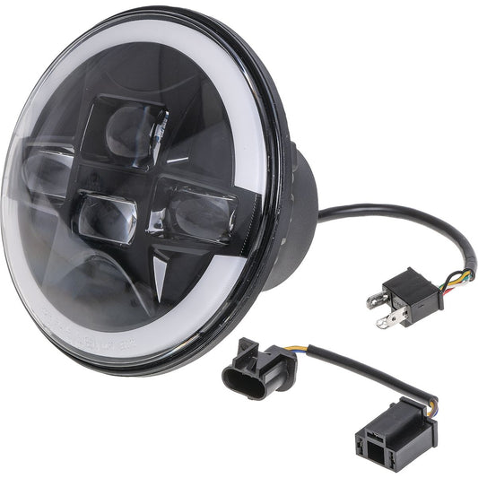 Maxi Trac 4x4 LED Headlight 7"" H4 Connector 6000K IP67 High/Low Beam