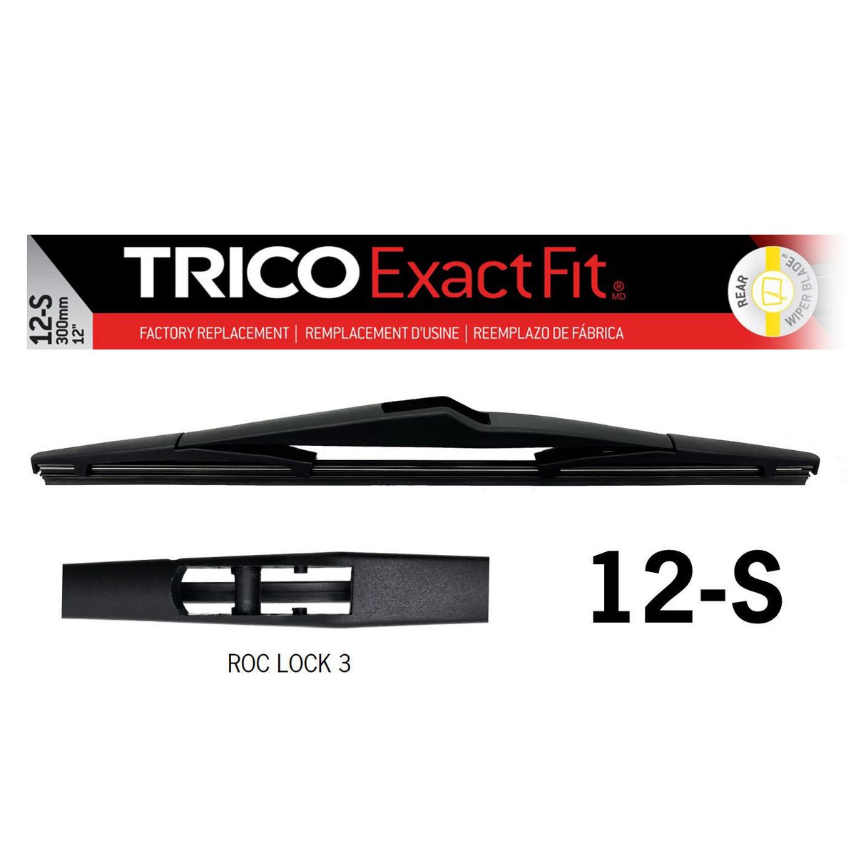 Trico Exact Fit Rear Wiper Blade 300mm 12-S