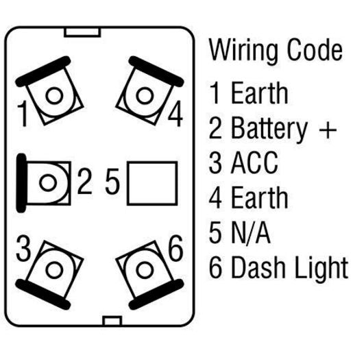 Drivetech 4x4 Rocker Switch Beacon 12/24V Blue DT-11012