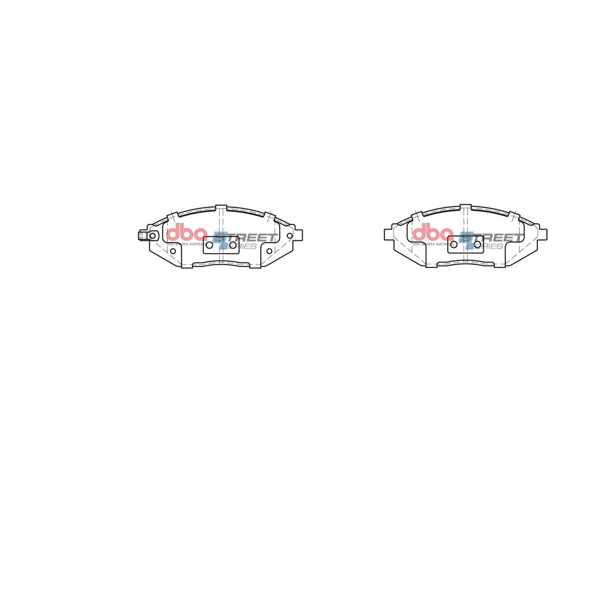 DBA Street Series Brake Pad Set Front DB2208SS