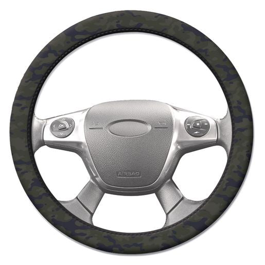 Gearup Steering Wheel Cover 36.8 x 39.4cm - Camo Green GUSWCFLCM