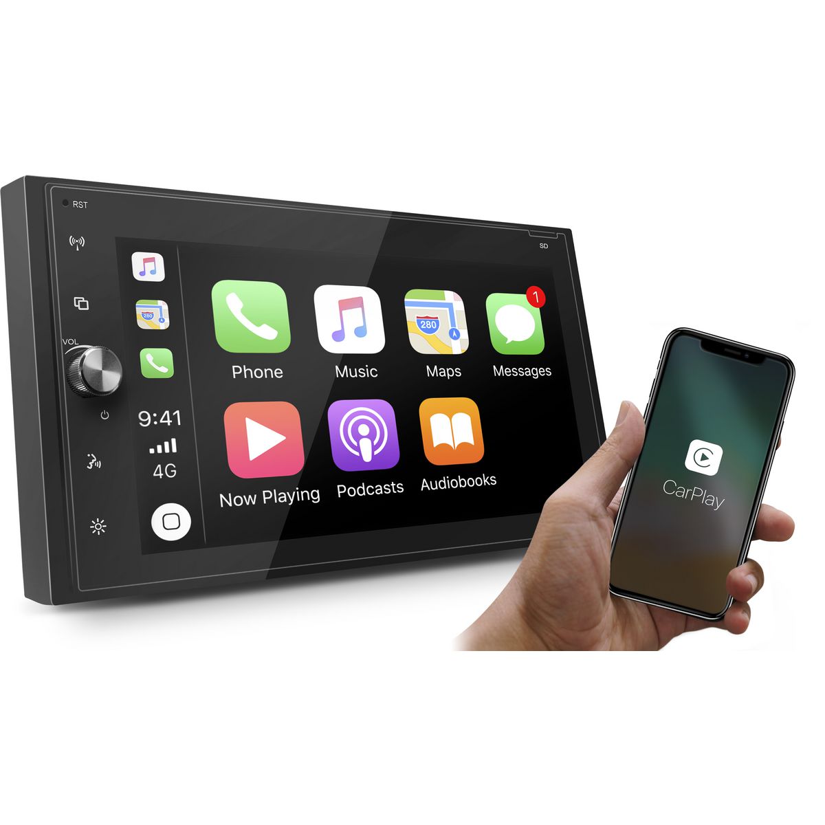 Axis 6.8"" Carplay Bluetooth USB Mechless Touchscreen Headunit AX1870CP