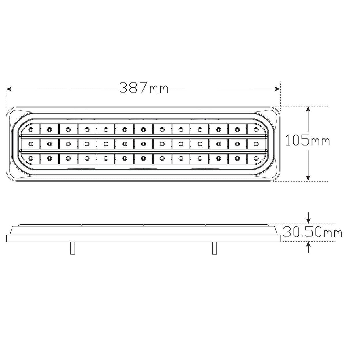LED Autolamps Twin Blister Combination Lamps 3853ARWM-2