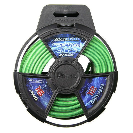 Aerpro Maxcor Speaker Cable 16AWG 12 Meters - Green MX1612G