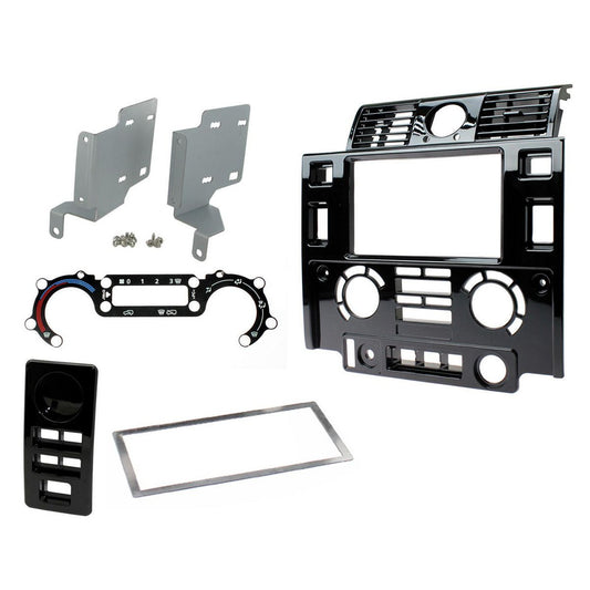 Aerpro Double Din Facia Suits Landrover Defender Gloss Black 2007-2015 FP8487