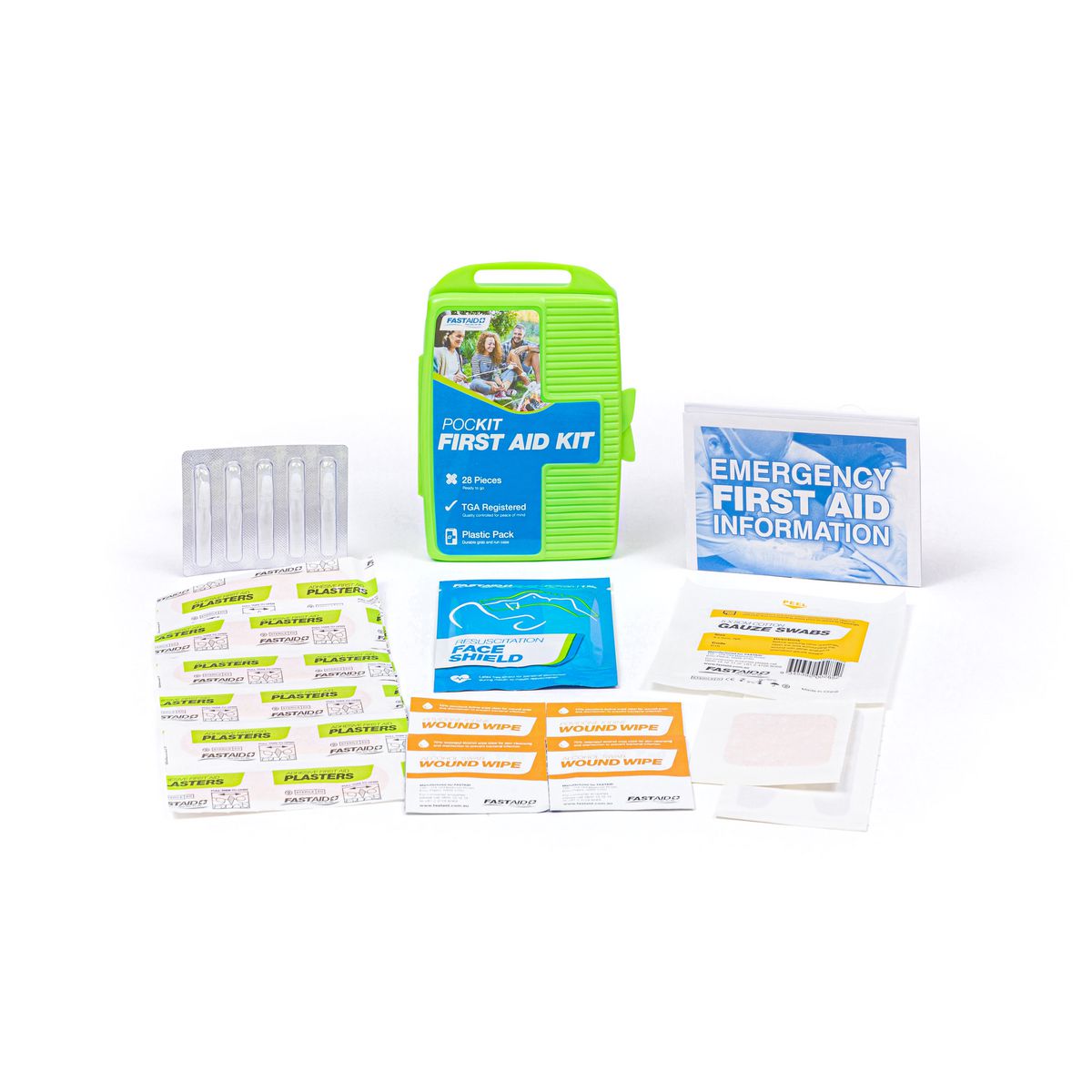 FastAid PocKit First Aid Kit Plastic Case FANCH20