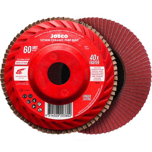 Josco 127mm Ceramic Flap Disc 60 Grit JDC12760