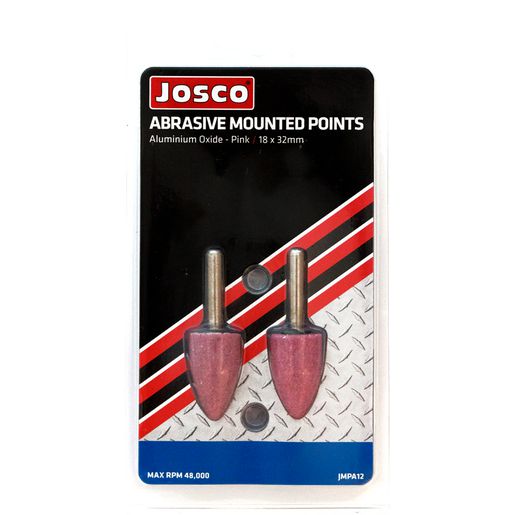 Josco Mounted Points A12 18 x 32mm 2 Pack JMPA12