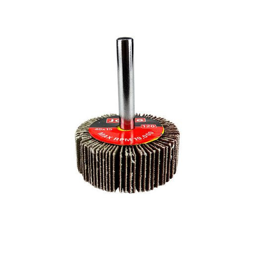 Josco 40mm x 15mm Flap Wheel 120 Grit FW4015120C