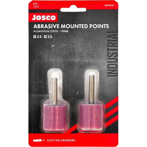 Josco Mounted Points W220 25 x 25mm 2 Pack JMPW220