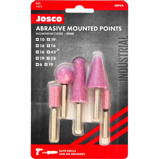 Josco Mounted Points 5 Assorted 5 Pack JMPK5