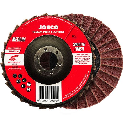 Josco 125mm Medium Poly Flap Disc JPD125M
