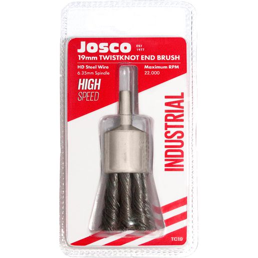 Josco 19mm High Speed Twistknot Cup Brush TC19