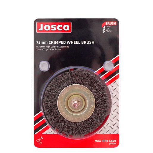 Josco 75mm Crimped Wheel Brush JCW75
