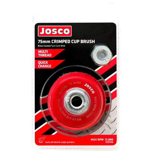 Josco 75mm Multi-Thread Tyre Cord Cup Brush 153TCM
