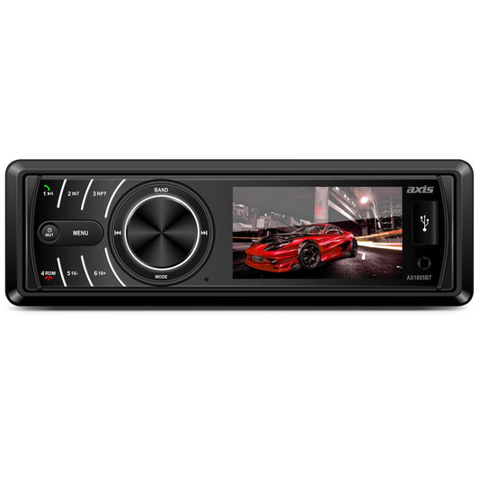 Axis 12/24v 3inch LCD Mechless Head Unit with Bluetooth and Rear View Camera