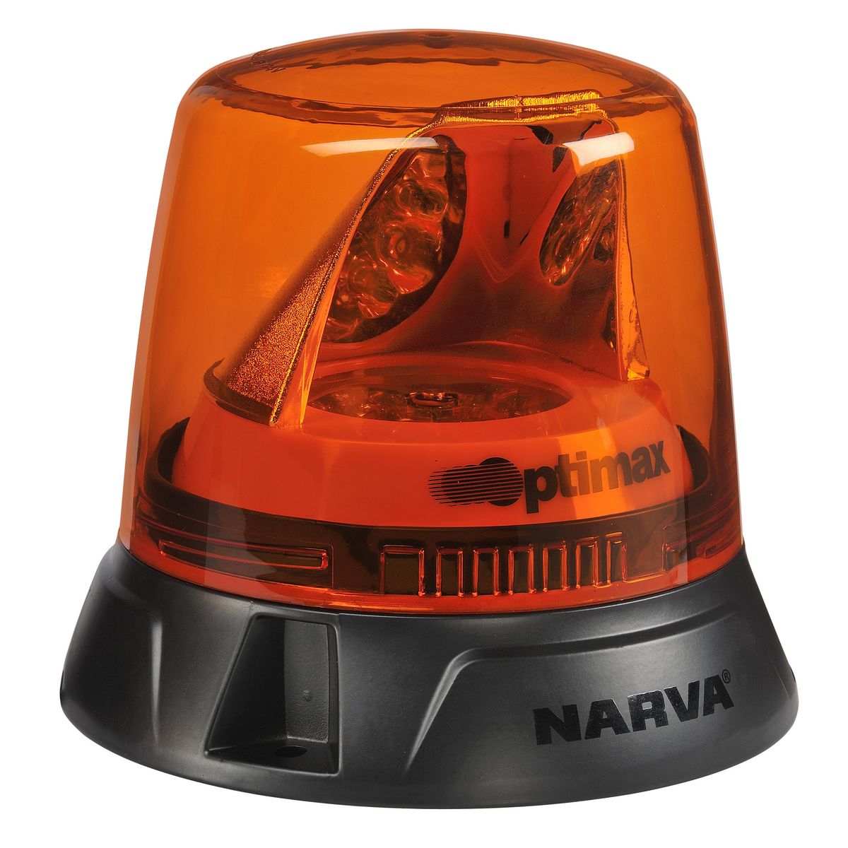 Narva LED Amber Beacon Optimax 12/24V Flange Base 85660A