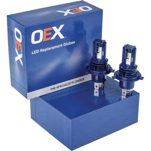 OEX 12/24V LED Headlight Upgrade Globes V2 - H4 3600Lm 6000K (Pair) GLX08H4V2