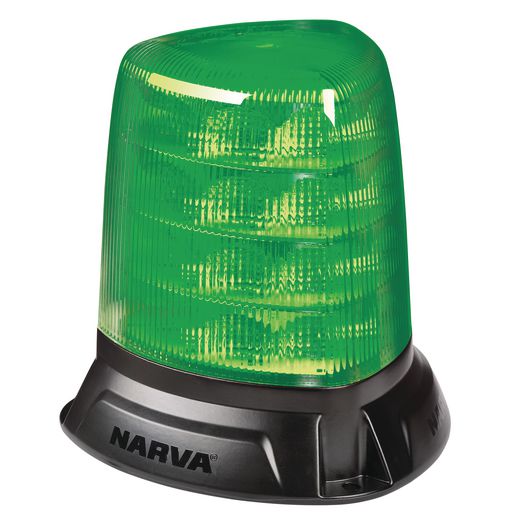 Narva Aerotech Heavy Duty 10-33V LED Strobe Green Lens Flange Mount 85620G