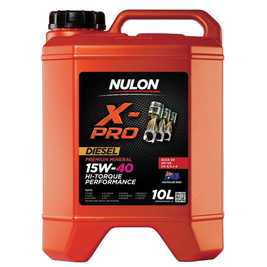 Nulon X-PRO 15W-40 Hi-Torque Performance Engine Oil 10L Mineral XPRHD15W40-10