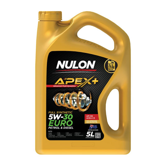 Nulon APEX+ 5W-30 Euro Petrol Engine Oil 5L Full Synthetic APX5W30C3-5