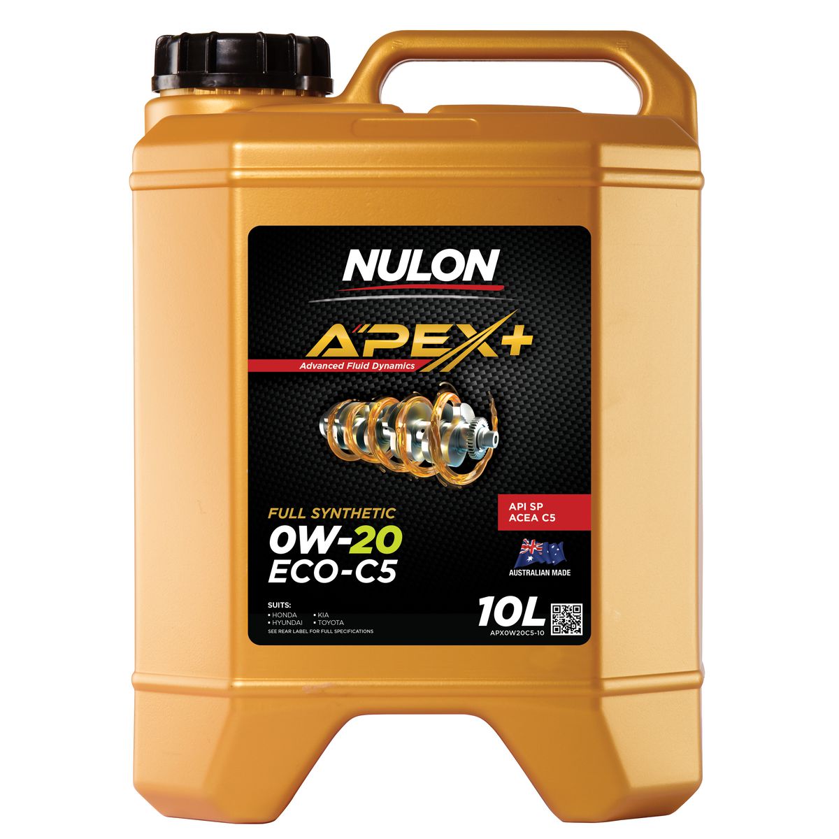 Nulon APEX+ 0W-20 ECO-C5 Engine Oil 10L Full Synthetic APX0W20C5-10