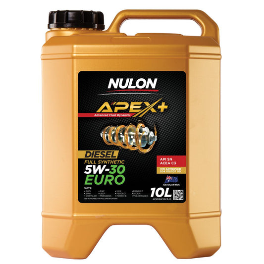 Nulon APEX+ 5W-30 Euro Diesel Engine Oil 10L Full Synthetic APXD5W30C3-10