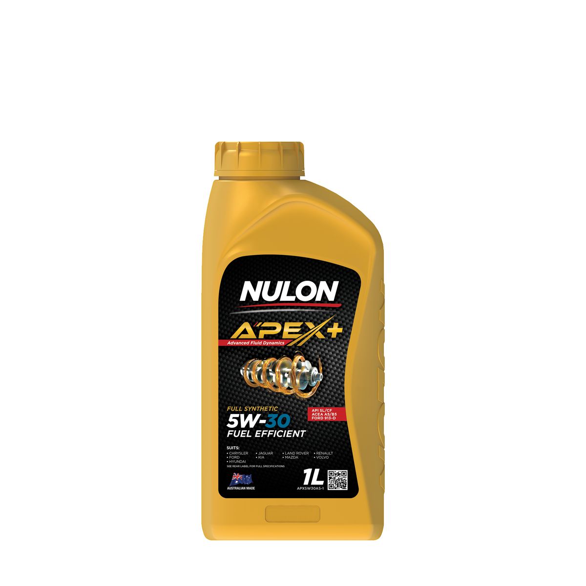 Nulon APEX+ 5W-30 Fuel Efficient Engine Oil 1L Full Synthetic APX5W30A5-1