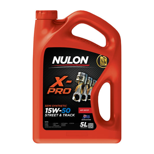 Nulon X-PRO 15W-50 Street & Track Engine Oil 5L Semi Synthetic XPR15W50-5