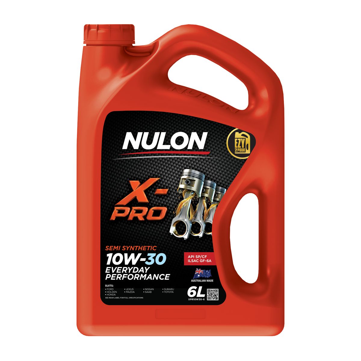 Nulon X-PRO 10W-30 Everyday Performance Engine Oil 6L Semi Synthetic XPR10W30-6