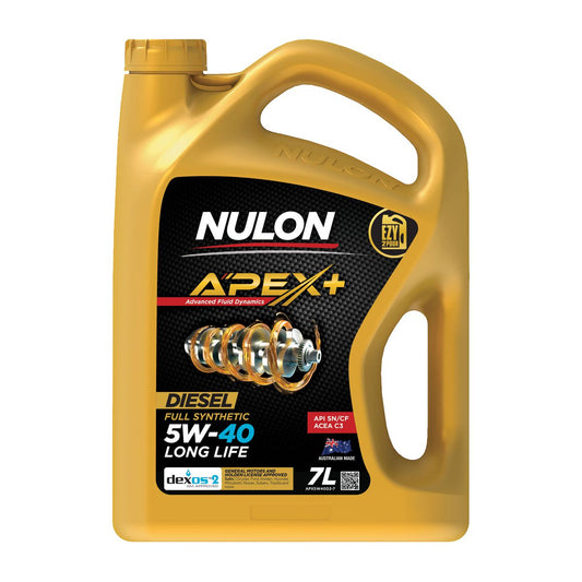 Nulon APEX+ 5W-40 Long Life Engine Oil 7L Full Synthetic APX5W40D2-7